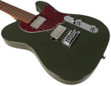 Suhr Select Classic T HH Guitar, Roasted Flamed Neck, Dark Forest Green