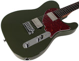 Suhr Select Classic T HH Guitar, Roasted Flamed Neck, Dark Forest Green, Rosewood