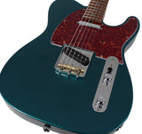 Suhr Select Classic T Roasted, Flamed, Swamp Ash, Ocean Turquoise Metallic, Maple