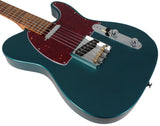 Suhr Select Classic T Roasted, Flamed, Swamp Ash, Ocean Turquoise Metallic, Maple