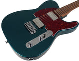 Suhr Select Classic T HH Guitar, Roasted Flamed Neck, Ocean Turquoise Metallic