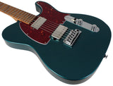 Suhr Select Classic T HH Guitar, Roasted Flamed Neck, Ocean Turquoise Metallic