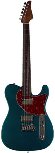 Suhr Select Classic T HH Guitar, Roasted Flamed Neck, Ocean Turquoise Metallic, Rosewood