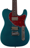 Suhr Select Classic T HH Guitar, Roasted Flamed Neck, Ocean Turquoise Metallic, Rosewood