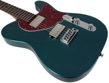 Suhr Select Classic T HH Guitar, Roasted Flamed Neck, Ocean Turquoise Metallic, Rosewood