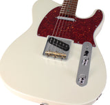 Suhr Select Classic T Roasted, Flamed, Swamp Ash, Olympic White