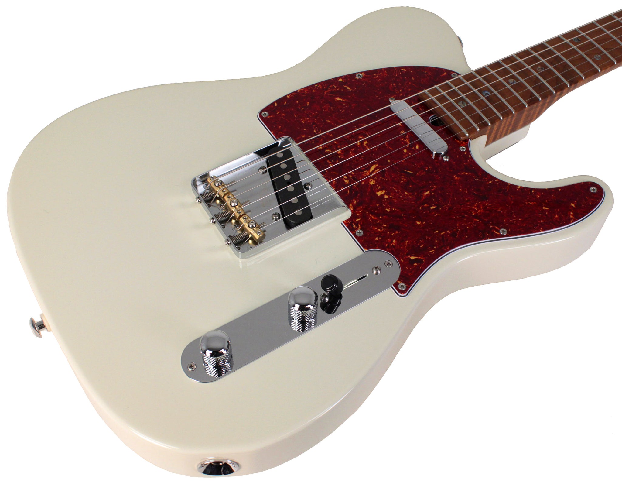 Suhr Select Classic T Roasted, Flamed, Swamp Ash, Olympic White