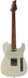 Suhr Select Classic T Roasted, Flamed, Swamp Ash, Olympic White, Aged Green