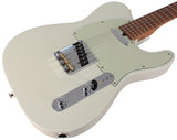 Suhr Select Classic T Roasted, Flamed, Swamp Ash, Olympic White, Aged Green - Humbucker Music