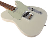 Suhr Select Classic T Roasted, Flamed, Swamp Ash, Olympic White, Aged Green - Humbucker Music