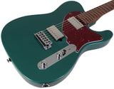 Suhr Select Classic T HH Guitar, Roasted Flamed Neck, Sherwood Green Metallic
