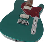 Suhr Select Classic T HH Guitar, Roasted Flamed Neck, Sherwood Green Metallic