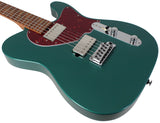 Suhr Select Classic T HH Guitar, Roasted Flamed Neck, Sherwood Green Metallic