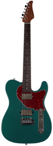 Suhr Select Classic T HH Guitar, Roasted Flamed Neck, Sherwood Green Metallic, Rosewood