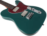 Suhr Select Classic T HH Guitar, Roasted Flamed Neck, Sherwood Green Metallic, Rosewood