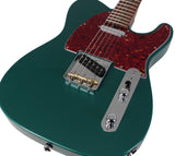 Suhr Select Classic T Roasted, Flamed, Swamp Ash, Sherwood Green Metallic, Maple