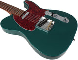 Suhr Select Classic T Roasted, Flamed, Swamp Ash, Sherwood Green Metallic, Maple