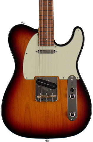 Suhr Select Classic T Roasted, Flamed, Swamp Ash, 3-Tone Burst, Aged Green