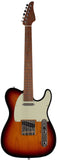 Suhr Select Classic T Roasted, Flamed, Swamp Ash, 3-Tone Burst, Aged Green