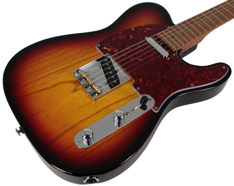 Suhr Select Classic T Roasted, Flamed, Swamp Ash, 3-Tone Burst - Humbucker Music