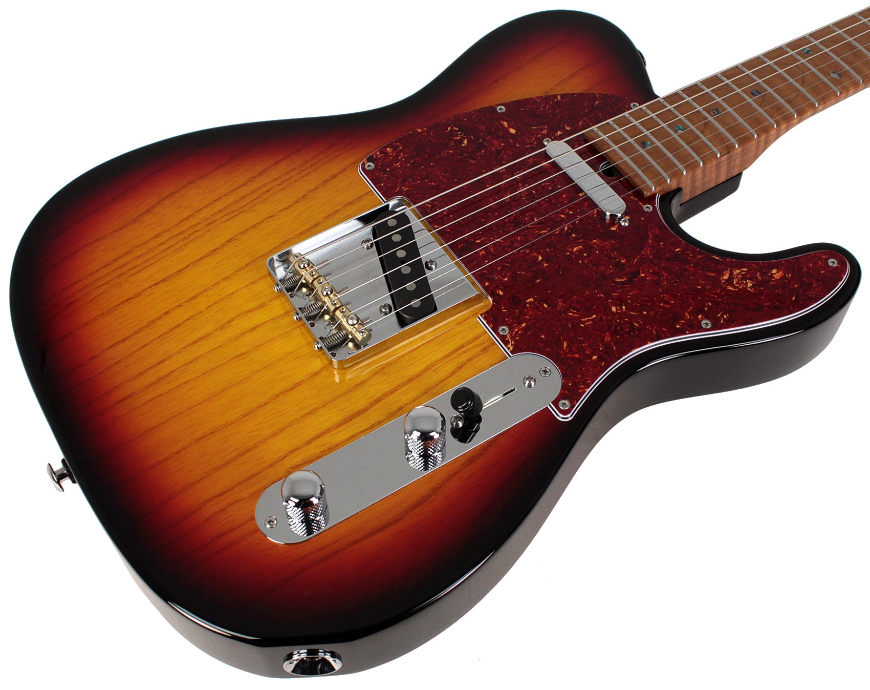 Suhr Select Classic T Roasted, Flamed, Swamp Ash, 3-Tone Burst