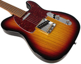 Suhr Select Classic T Roasted, Flamed, Swamp Ash, 3-Tone Burst