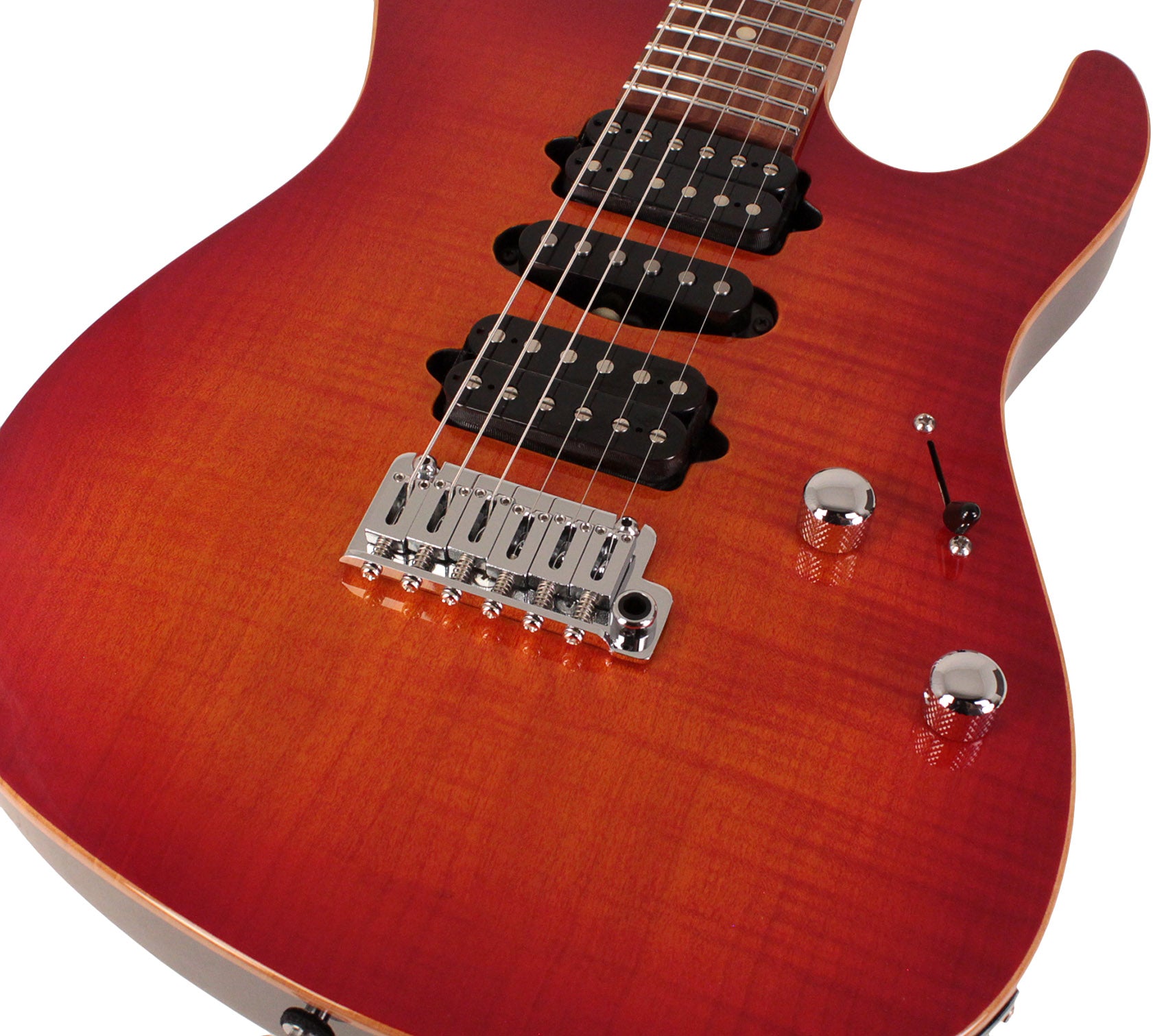 Suhr Modern Plus Guitar, Fireburst, Pau Ferro, HSH | Humbucker Music