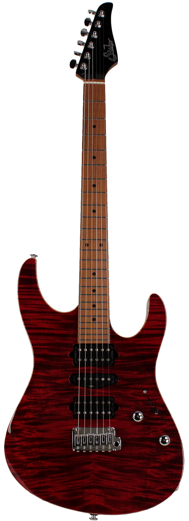 Suhr Modern Plus Guitar, Chili Pepper Red, Maple, HSH | Humbucker