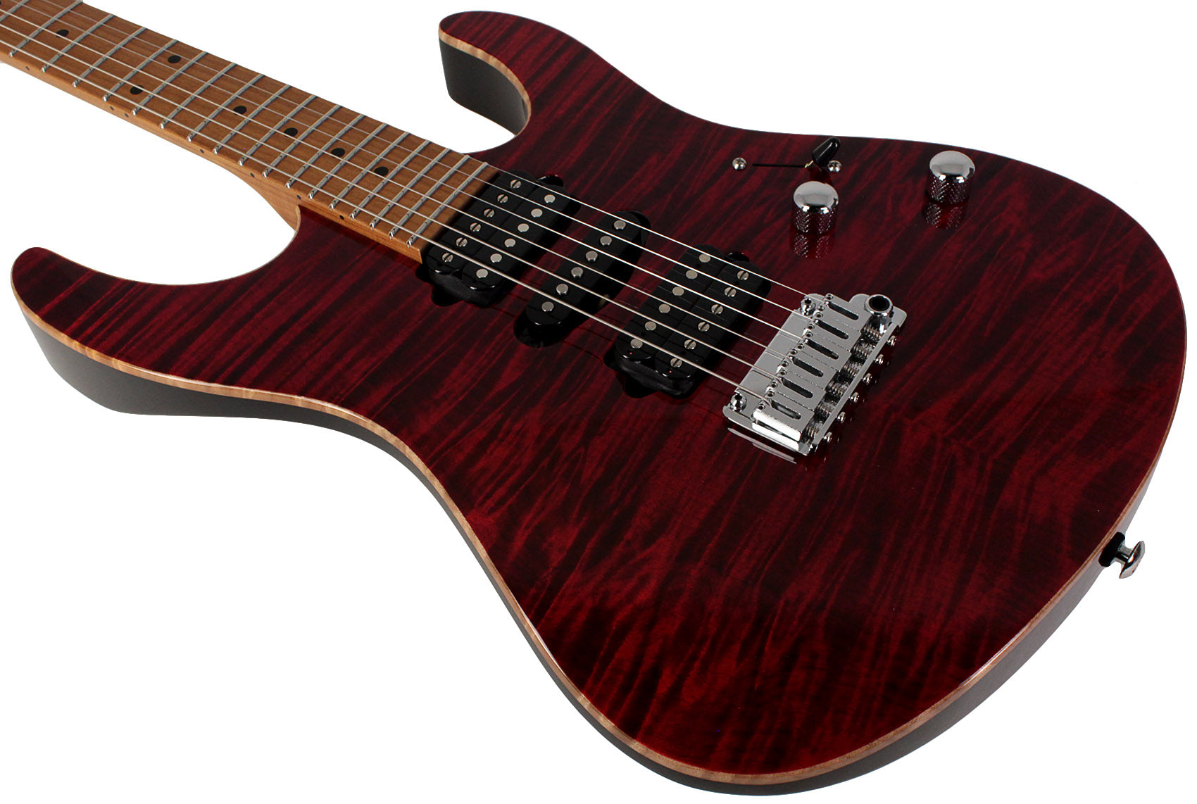 Suhr Modern Plus Guitar, Chili Pepper Red, Maple, HSH | Humbucker