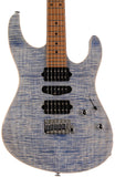 Suhr Modern Plus Guitar, Trans Blue Denim Slate, Roasted Maple, HSH