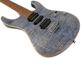 Suhr Modern Plus Guitar, Trans Blue Denim Slate, Roasted Maple, HSH