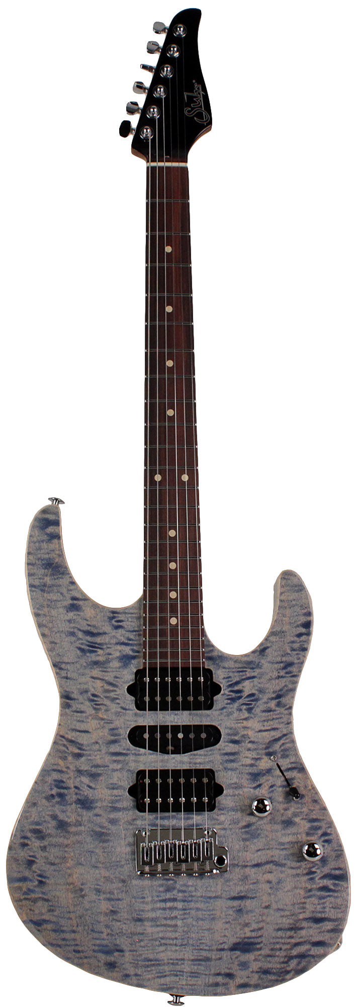 Suhr Modern Plus Guitar, Trans Blue Denim Slate, Pau Ferro Suhr Modern Plus Guitar, Trans Blue Denim Slate, Pau Ferro