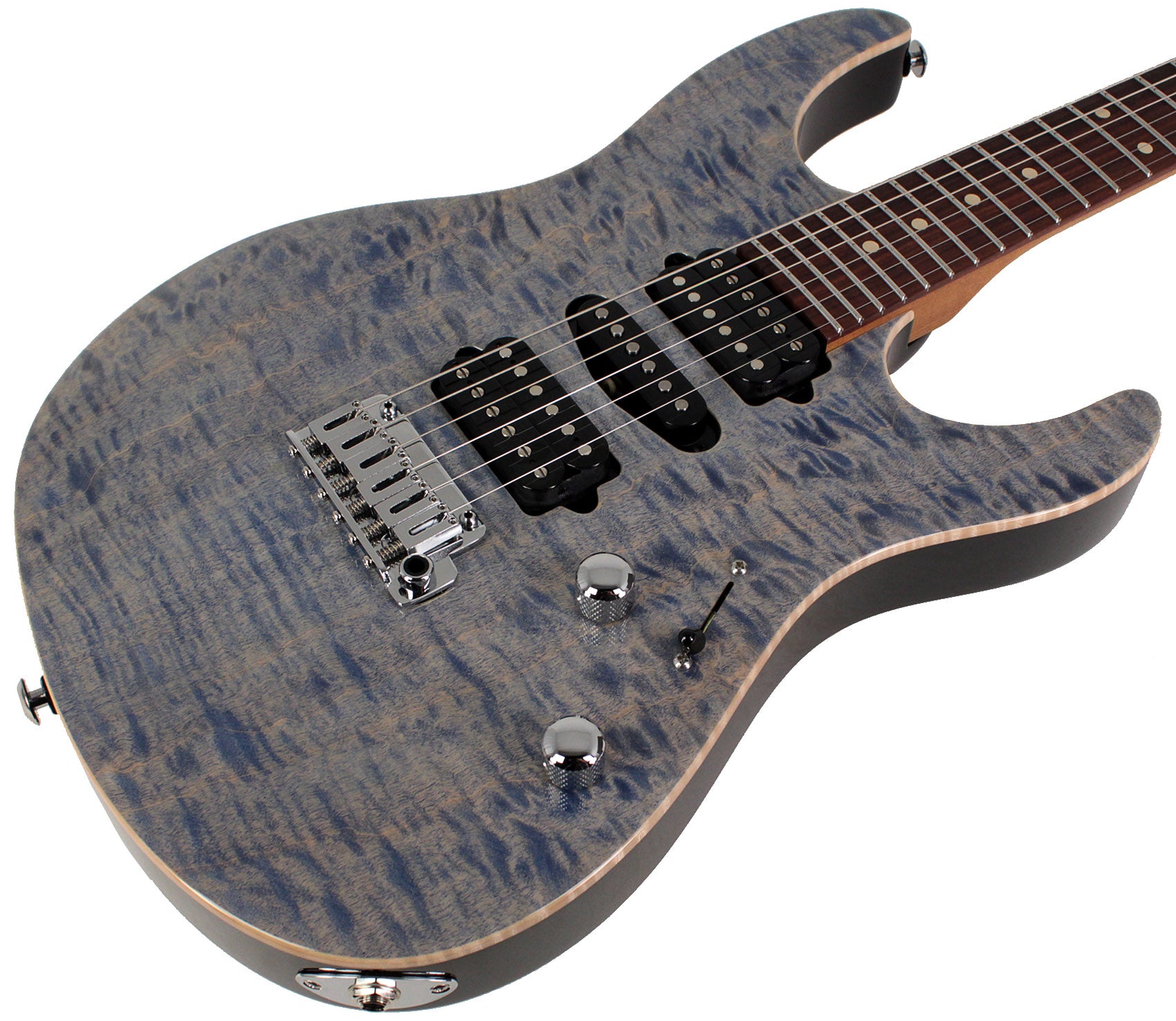 Suhr Modern Plus Guitar, Trans Blue Denim Slate, Pau Ferro, HSH Suhr Modern Plus Guitar, Trans Blue Denim Slate, Pau Ferro, HSH