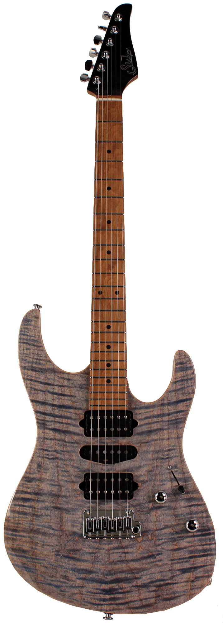 Suhr Modern Plus Guitar, Trans Blue Denim Slate, Roasted Maple