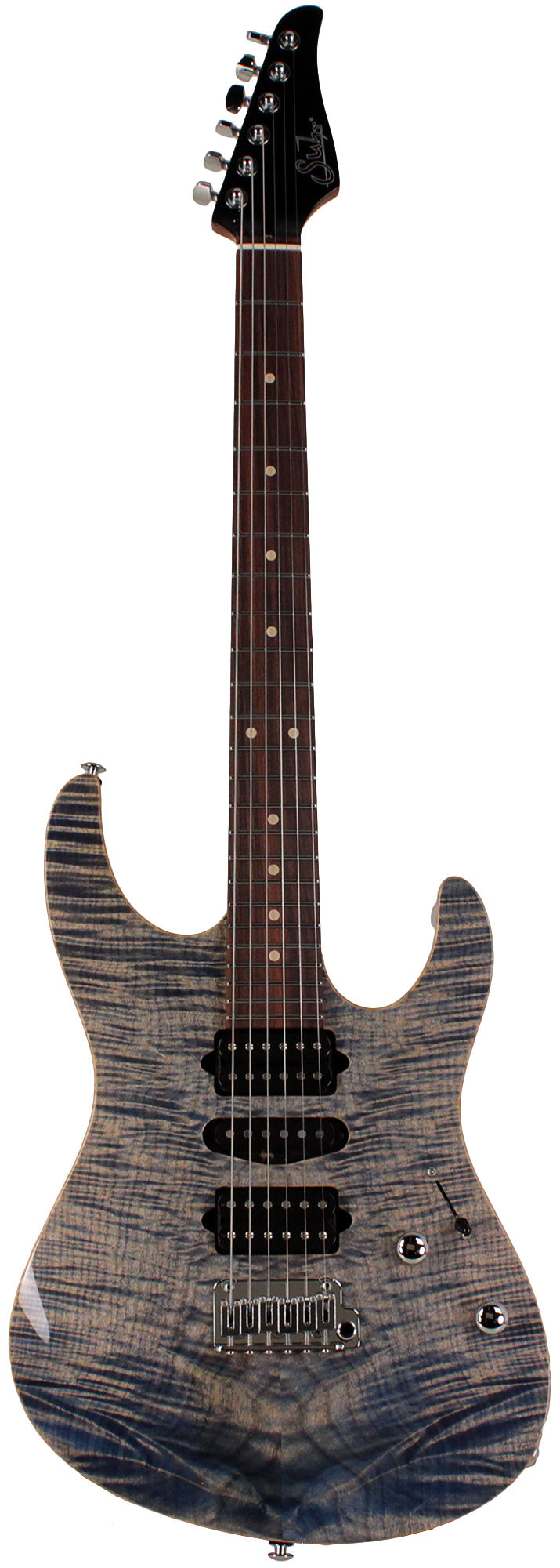 Suhr Modern Plus Guitar, Trans Blue Denim Slate, Pau Ferro
