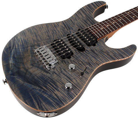 Suhr Modern Plus Guitar, Trans Blue Denim Slate, Pau Ferro, HSH