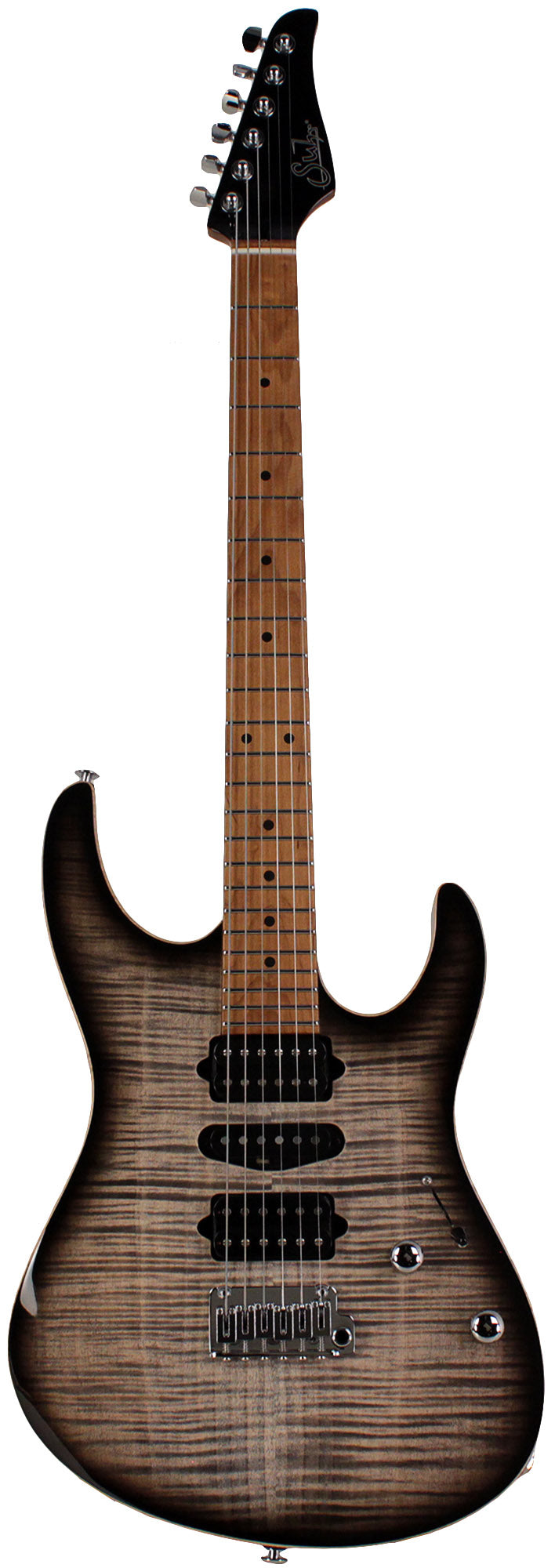 Suhr Modern Plus Guitar, Charcoal Burst, Roasted Maple, HSH Suhr Modern Plus Guitar, Charcoal Burst, Roasted Maple, HSH