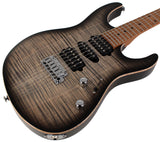 Suhr Modern Plus Guitar, Charcoal Burst, Roasted Maple, HSH