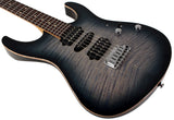 Suhr Modern Plus Guitar, Trans Whale Blue Burst, Pau Ferro, HSH