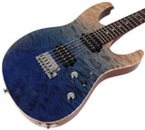 Suhr Modern Set Neck Limited Guitar, Premium Quilt Maple, Blue Fade