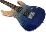 Suhr Modern Set Neck Limited Guitar, Premium Quilt Maple, Blue Fade