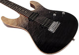 Suhr Modern Set Neck Limited Guitar, Premium Quilt Maple, Charcoal Fade