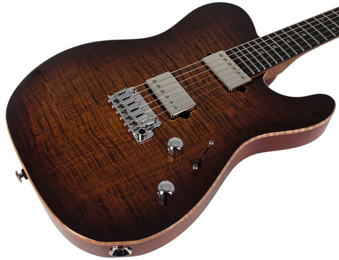 Suhr Select Modern T Mahogany Guitar, Bengal Burst - Humbucker Music