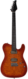 Suhr Select Modern T Mahogany Guitar, Honey Burst Burl