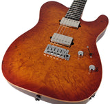 Suhr Select Modern T Mahogany Guitar, Honey Burst Burl - Humbucker Music