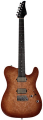 Suhr Select Modern T Mahogany Guitar, Burl, Natural Burst