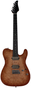 Suhr Select Modern T Mahogany Guitar, Burl, Natural Burst