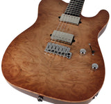 Suhr Select Modern T Mahogany Guitar, Burl, Natural Burst