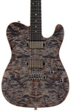 Suhr Select Modern T Mahogany Guitar, Trans Blue Denim Slate Burl