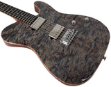 Suhr Select Modern T Mahogany Guitar, Trans Blue Denim Slate Burl